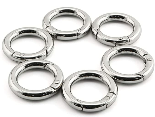 Yolev 16PCS Trigger Metal Spring O Rings Round Carabiner Clip Snap Trigger  Spring Keyrings Buckle for Bag Purse Handbag Strap Craft Jewelry Making  (Silver) - Yahoo Shopping